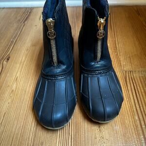 Tommy Hilfiger Twriani black zipper rain boot duck boot SIZE‎ 9M